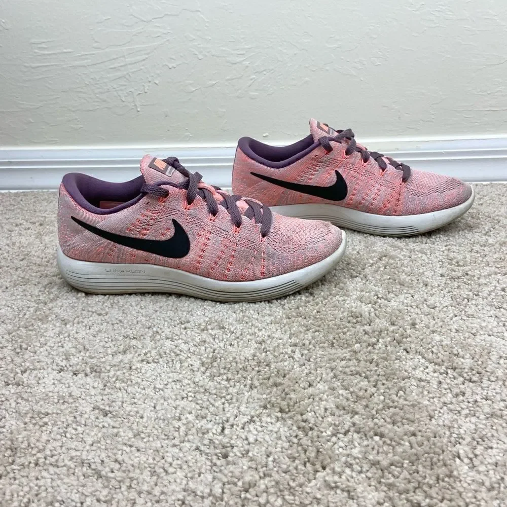Nike Women’s Lunareptic Flyknit Multi-Color Running Shoes - Plum Fog